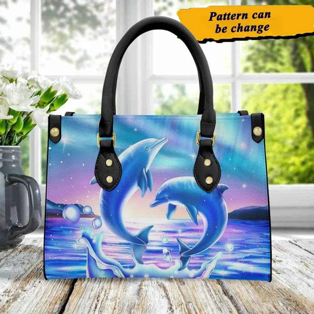 Women's Pu Leather Clutch Bag Cute Dolphin Pattern High Quality Portable Top Handle Cross Body Blue Bags Girls Shoulder Handbags
Women's Pu Leather Clutch Bag Cute Dolphin Pattern High Quality Portable Top Handle Cross Body Blue Bags Girls Shoulder Handbags