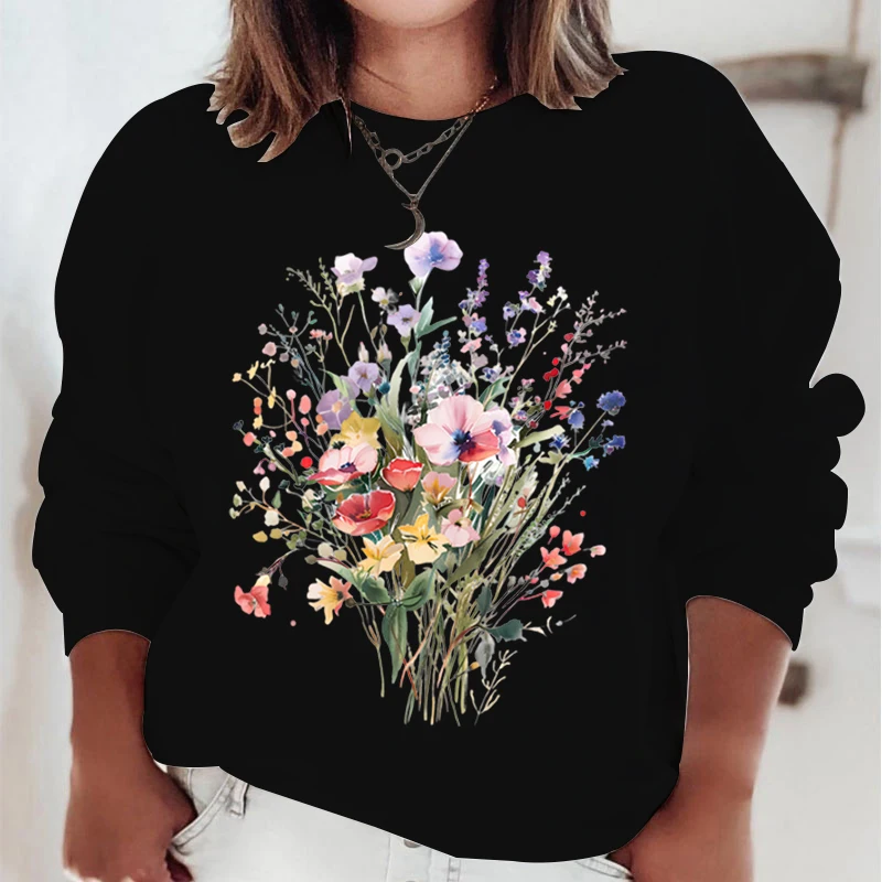 Autumn Wild Flower Print Long Sleeve Women Hoodies Aesthetics Boho Floral Streetwear Female Round Neck Pullover Loose Sweatshirt
Autumn Wild Flower Print Long Sleeve Women Hoodies Aesthetics Boho Floral Streetwear Female Round Neck Pullover Loose Sweatshirt