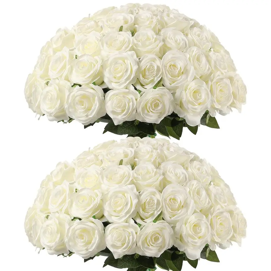 60 Pcs White Roses Artificial Flowers Bulk, Silk Roses with Stem Realistic White Artificial Roses for Decoration DIY Wedding Bou
60 Pcs White Roses Artificial Flowers Bulk, Silk Roses with Stem Realistic White Artificial Roses for Decoration DIY Wedding Bou