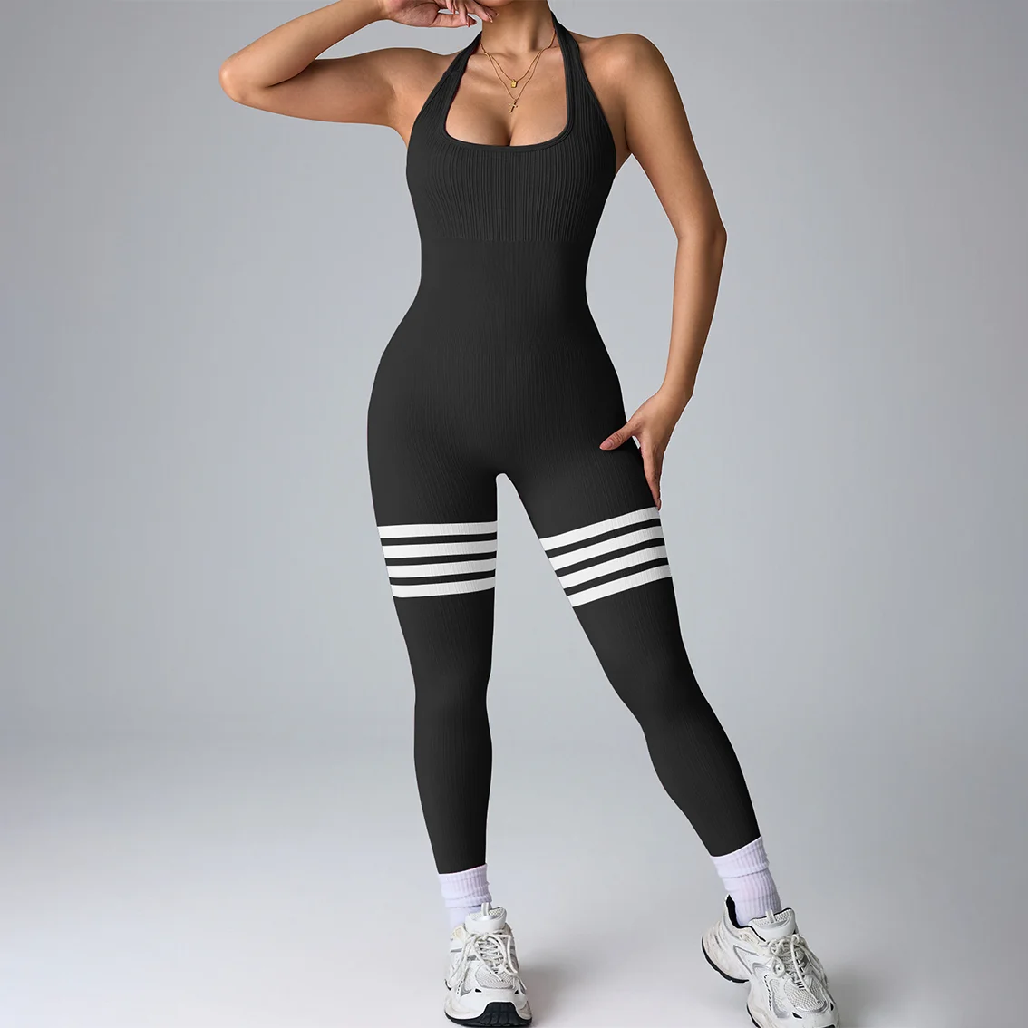 Mileegirl Seamless Halter Yoga Jumpsuits Hollow Back Sports Legging Tracksuits Tight Fit Gym Pants Hip Lift Workout Bodysuits
Mileegirl Seamless Halter Yoga Jumpsuits Hollow Back Sports Legging Tracksuits Tight Fit Gym Pants Hip Lift Workout Bodysuits