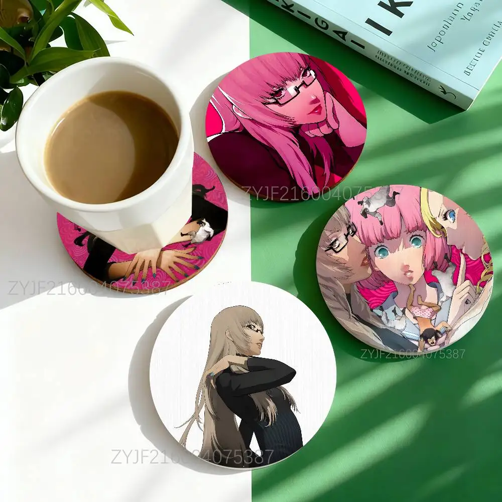 C-Catherine Game Round Wooden Coasters Heat Resistant Non-slip Drink Cafe Decoration 2D Flat Color Print Set
C-Catherine Game Round Wooden Coasters Heat Resistant Non-slip Drink Cafe Decoration 2D Flat Color Print Set