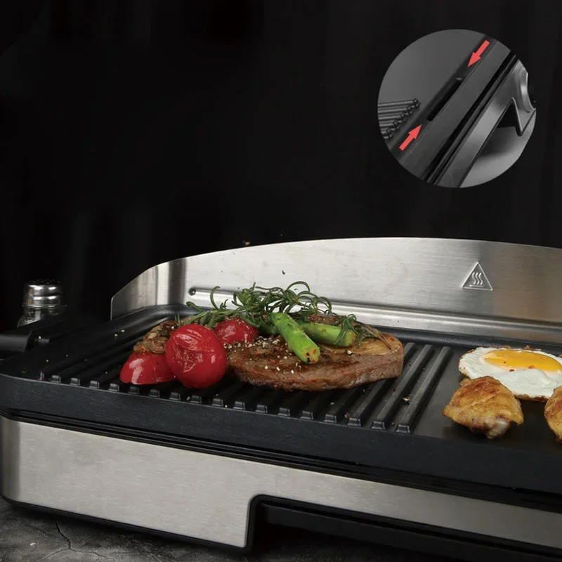 220V Electric Barbecue Grill, High-Temperature Steak Grill, All-in-One Flat-Top Grill for Grilling and Stir-Frying, Dual Tempera
220V Electric Barbecue Grill, High-Temperature Steak Grill, All-in-One Flat-Top Grill for Grilling and Stir-Frying, Dual Tempera