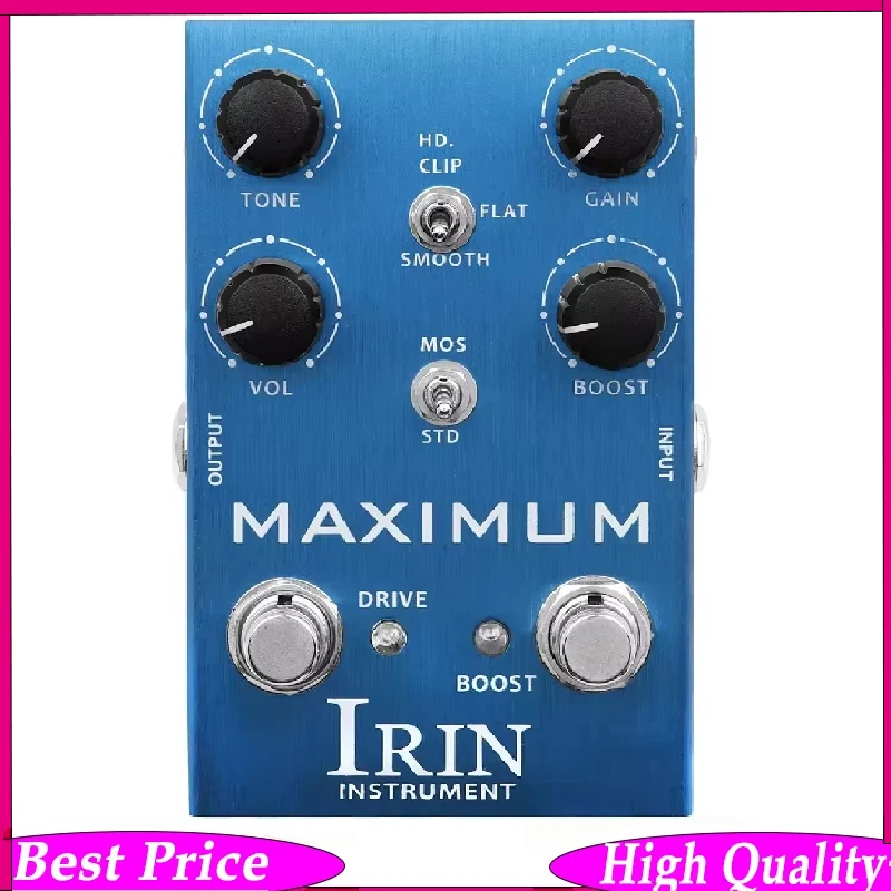 IRIN AN-41 MAXIMUM Overdrive Guitar Effect Pedal - Boost Channel for Wild Tone - Drive Channel Clean Tone without Compressio
IRIN AN-41 MAXIMUM Overdrive Guitar Effect Pedal - Boost Channel for Wild Tone - Drive Channel Clean Tone without Compressio