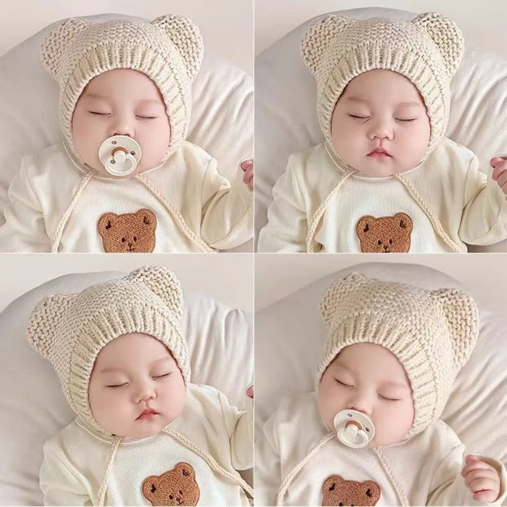 New Warm Knitted Hat Coldproof Cute Bear Pullover Cap Windproof Pompom Ear Protection Hat Autumn and Winter
New Warm Knitted Hat Coldproof Cute Bear Pullover Cap Windproof Pompom Ear Protection Hat Autumn and Winter