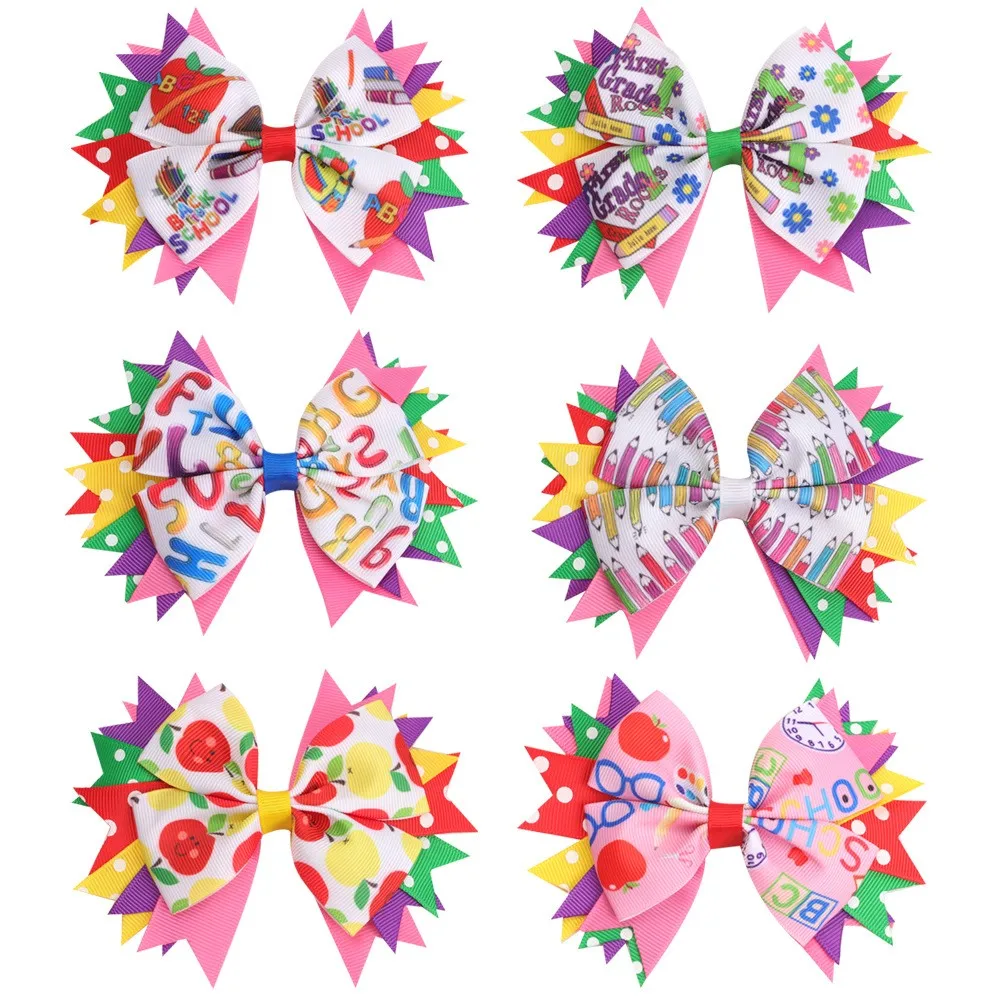 30pcs Pencil Print Grosgrain Ribbon Hair Clips for Girls Apple Fruit Pattern Barrettes Kid Headwear Back to School Accessory
30pcs Pencil Print Grosgrain Ribbon Hair Clips for Girls Apple Fruit Pattern Barrettes Kid Headwear Back to School Accessory