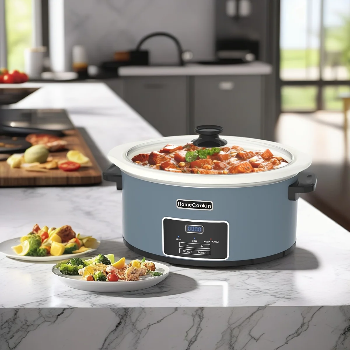 Programmable Digital Slow Cooker with Ceramic Pot - Non-Stick, Keep Warm, Timer, Easy-Clean Inner Pot for Family Dinner
Programmable Digital Slow Cooker with Ceramic Pot - Non-Stick, Keep Warm, Timer, Easy-Clean Inner Pot for Family Dinner