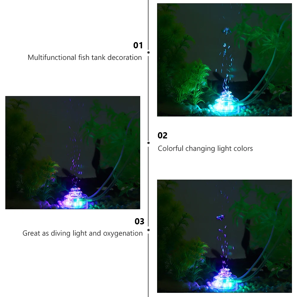 Fish Tank Oxygen Stone Air Bubble Aquarium Bubbler Decor Diffuser LED Light USB Powered Colorful Changing Multifunctional Pet
Fish Tank Oxygen Stone Air Bubble Aquarium Bubbler Decor Diffuser LED Light USB Powered Colorful Changing Multifunctional Pet