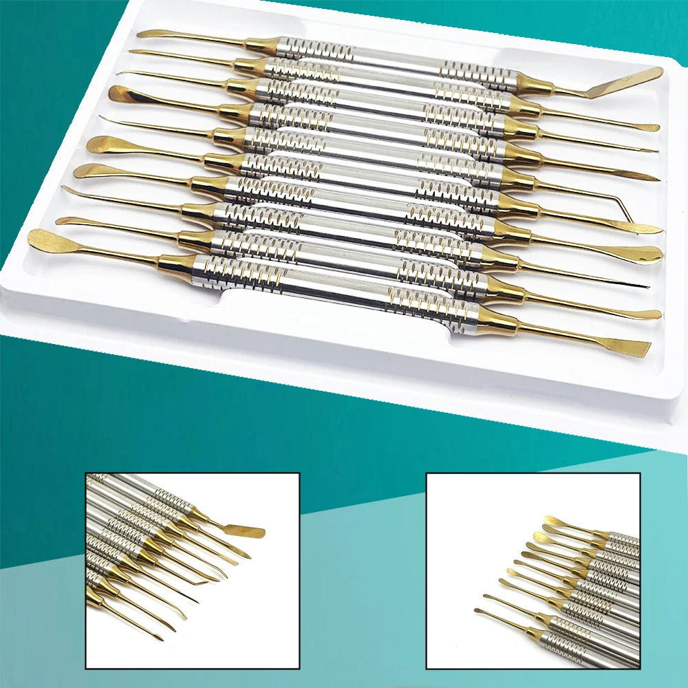 Kit 10Pcs Dental Implant Periosteal Elevator Separator Periosteel Splitter Tool for Reflecting Retracting
Kit 10Pcs Dental Implant Periosteal Elevator Separator Periosteel Splitter Tool for Reflecting Retracting