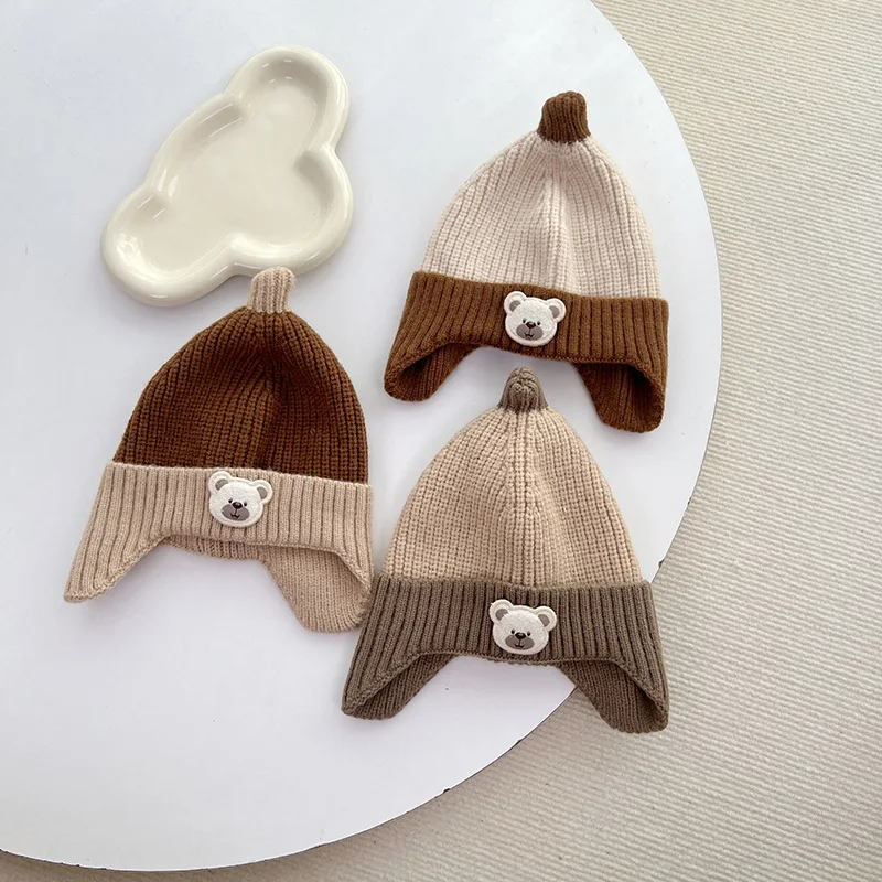 Cute Bear Baby Beanie Cap Autumn Winter Warm Knitted Hat Cartoon Kids Boys Girls Ear Protection Hats
Cute Bear Baby Beanie Cap Autumn Winter Warm Knitted Hat Cartoon Kids Boys Girls Ear Protection Hats