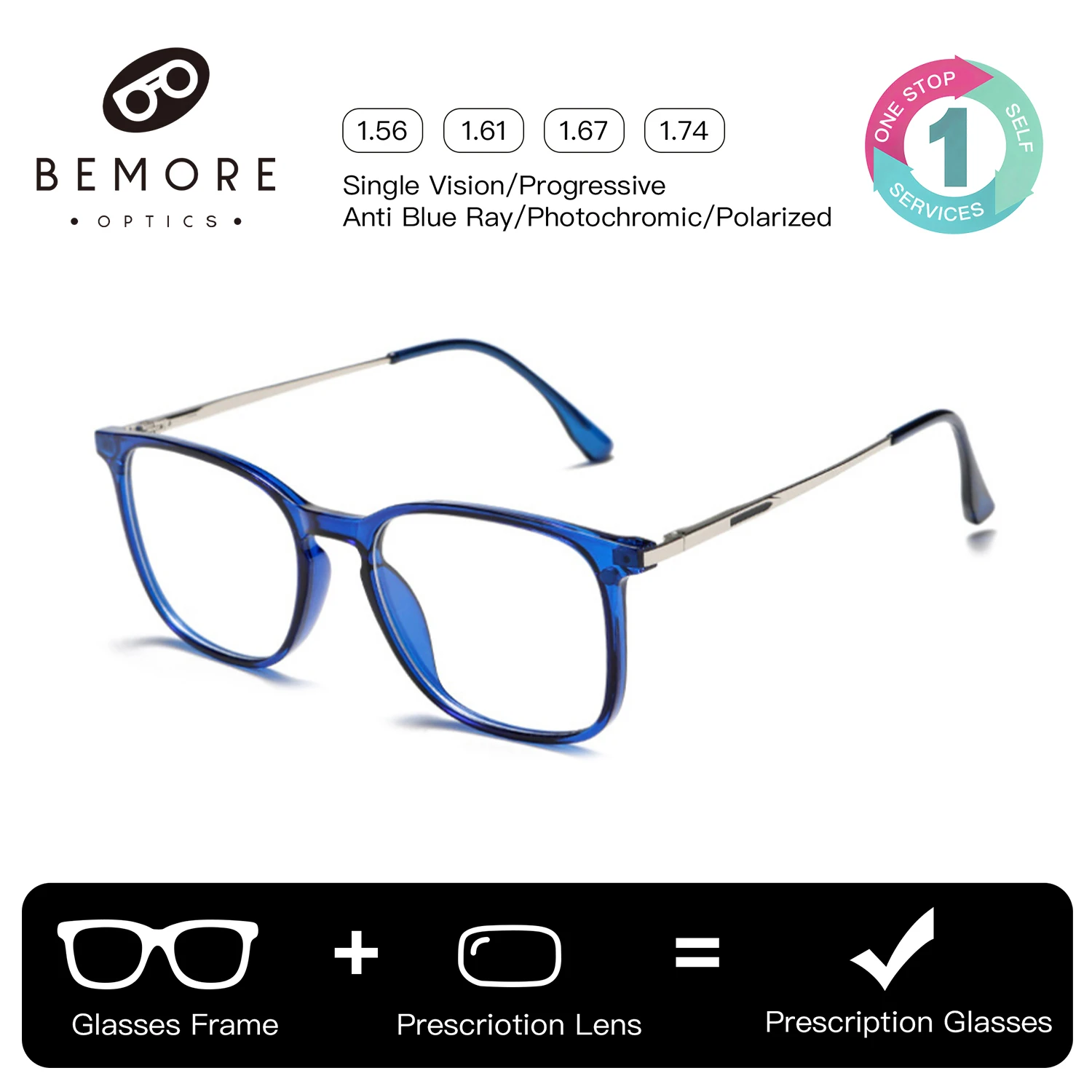 BEMORE Square Acetate Clip on Prescription Varifocal Eyewear Men Polarized UV400 Magnetic Sun Glasses Optical Eyeglasses
BEMORE Square Acetate Clip on Prescription Varifocal Eyewear Men Polarized UV400 Magnetic Sun Glasses Optical Eyeglasses
