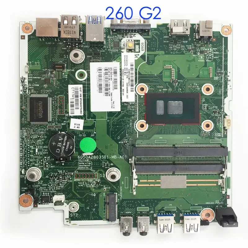 Подходит для материнской платы HP 260 G2 6050A. 2803501 -MB-A01 843379 -003 842606 -003 Материнская плата, 100% протестирована, полностью работает, бесплатная доставка
Подходит для материнской платы HP 260 G2 6050A. 2803501 -MB-A01 843379 -003 842606 -003 Материнская плата, 100% протестирована, полностью работает, бесплатная доставка