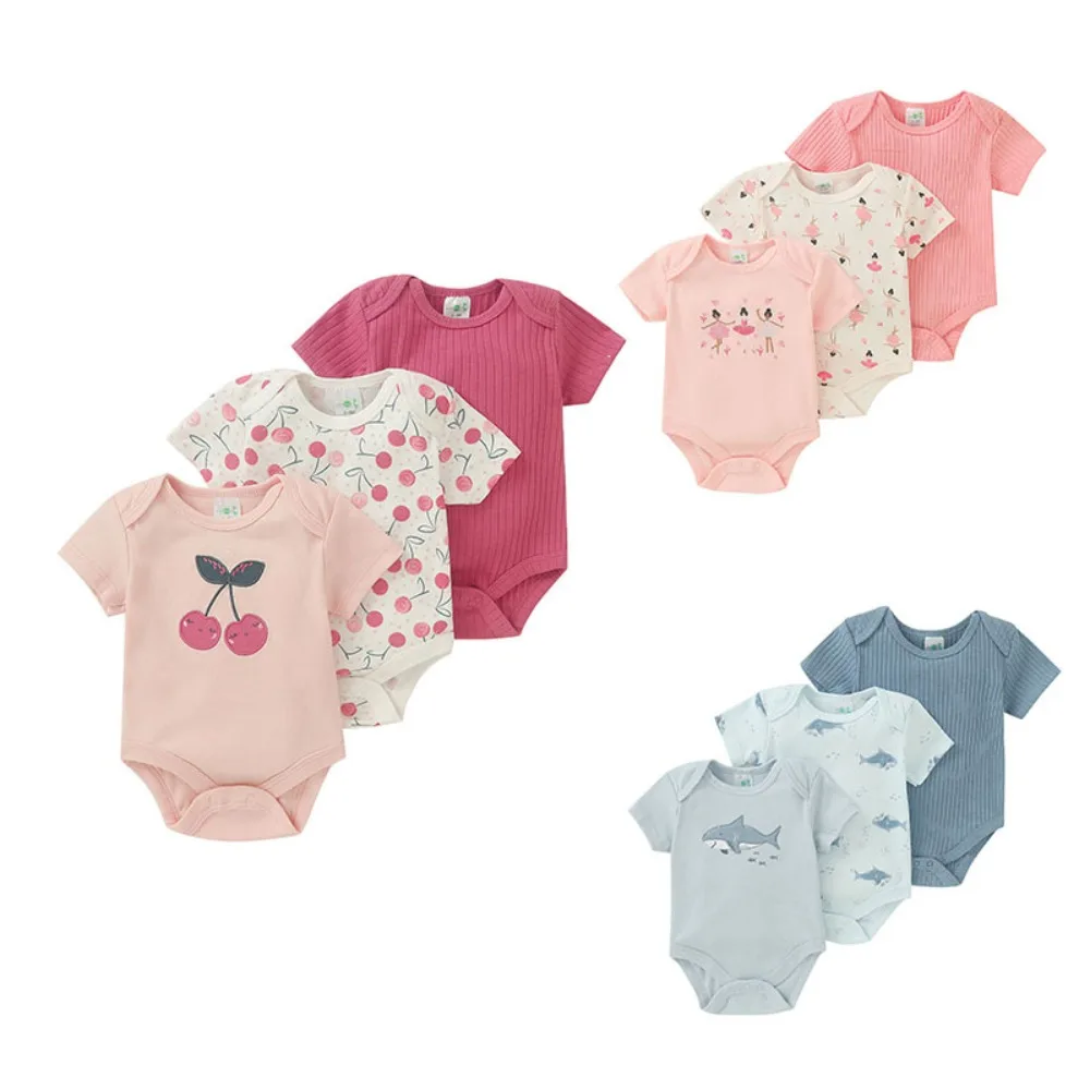 Комплект из 3 предметов: летний комбинезон с короткими рукавами и шортами для девочек, мультяшный комбинезон из чистого хлопка для новорожденных мальчиков 0-12 месяцев, одежда для ползания
Комплект из 3 предметов: летний комбинезон с короткими рукавами и шортами для девочек, мультяшный комбинезон из чистого хлопка для новорожденных мальчиков 0-12 месяцев, одежда для ползания