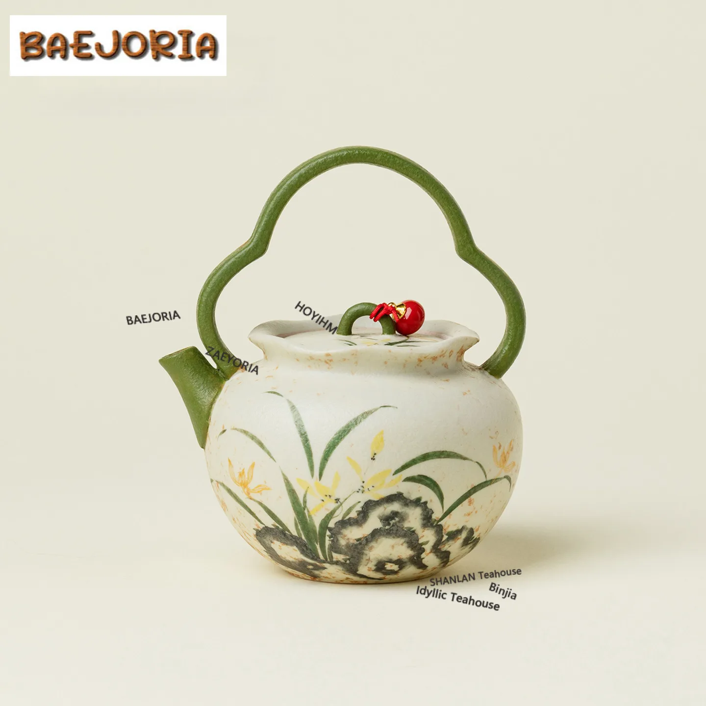 160ml Hand Painted Gold Orchid Teapot Antique Tea Infuser Pot Household Tea Soaking Kettle With Ball Hole Tableware Decoration
160ml Hand Painted Gold Orchid Teapot Antique Tea Infuser Pot Household Tea Soaking Kettle With Ball Hole Tableware Decoration