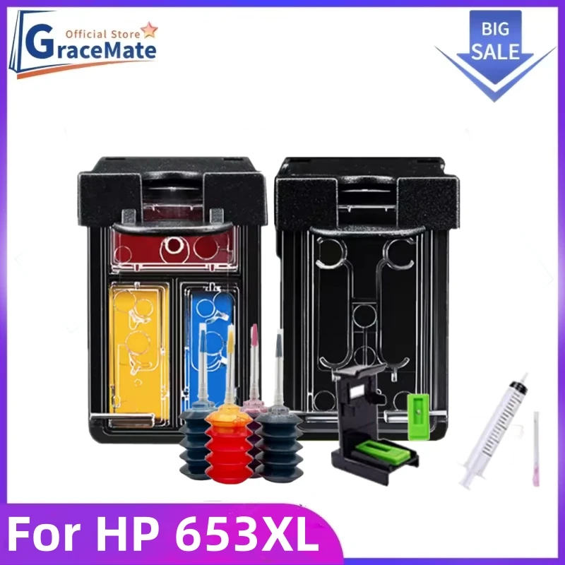 Замена GraceMate 653XL для HP 653 XL hp653, многоразового картриджа для принтера HP Deskjet Ink Advantage 6075 6475, принтера
Замена GraceMate 653XL для HP 653 XL hp653, многоразового картриджа для принтера HP Deskjet Ink Advantage 6075 6475, принтера