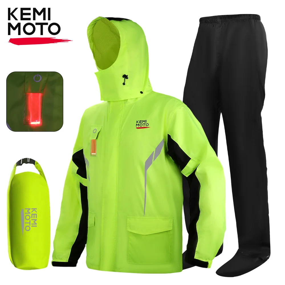 Summer Motorcycle Raincoat Rain Jacket Pants LED Alert Split Suit Rainstorm Waterproof Reflective Impermeable for Outdoor Riding
Summer Motorcycle Raincoat Rain Jacket Pants LED Alert Split Suit Rainstorm Waterproof Reflective Impermeable for Outdoor Riding