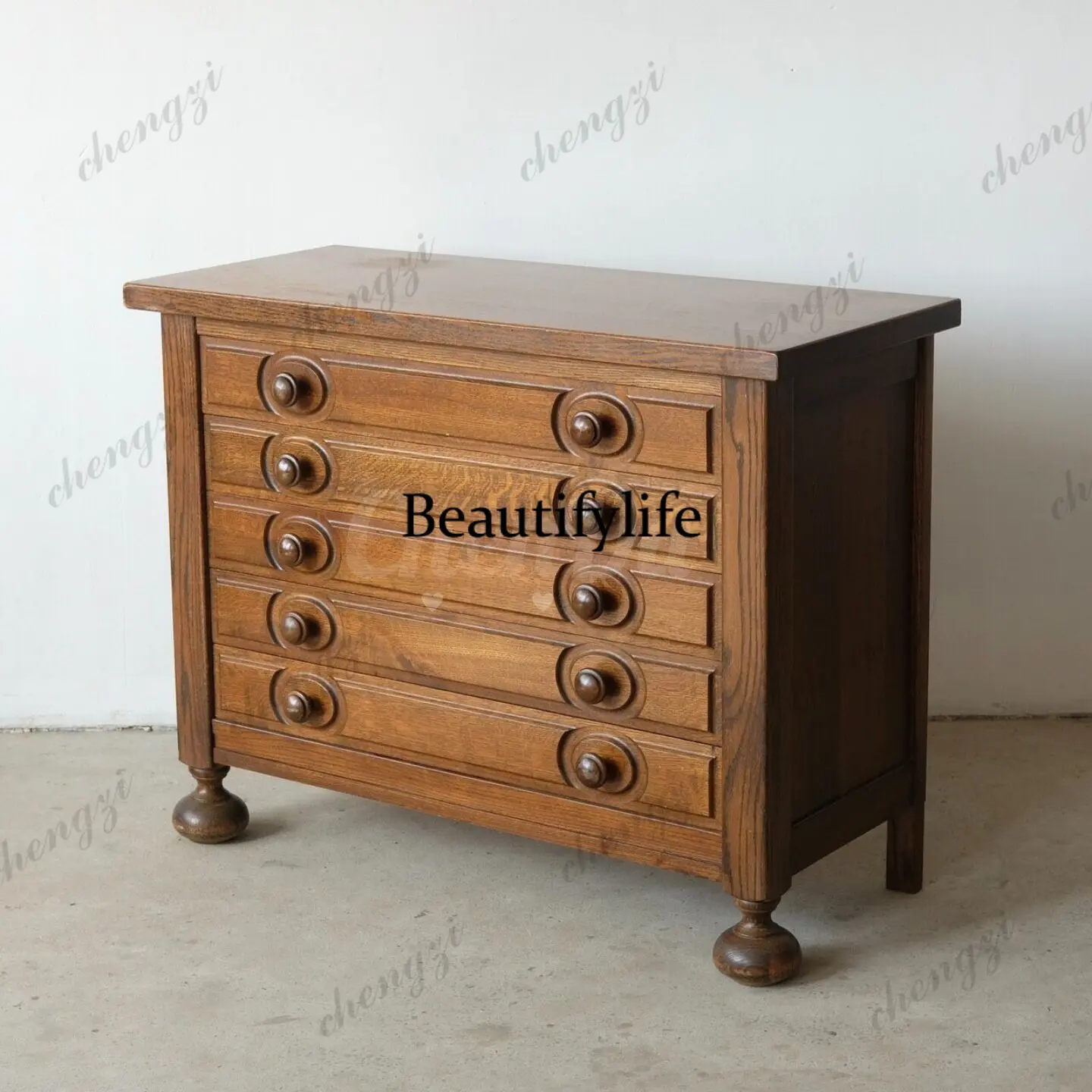 Medieval style solid wood chest of drawers, log style retro design storage locker, living room wall cabinet
Medieval style solid wood chest of drawers, log style retro design storage locker, living room wall cabinet