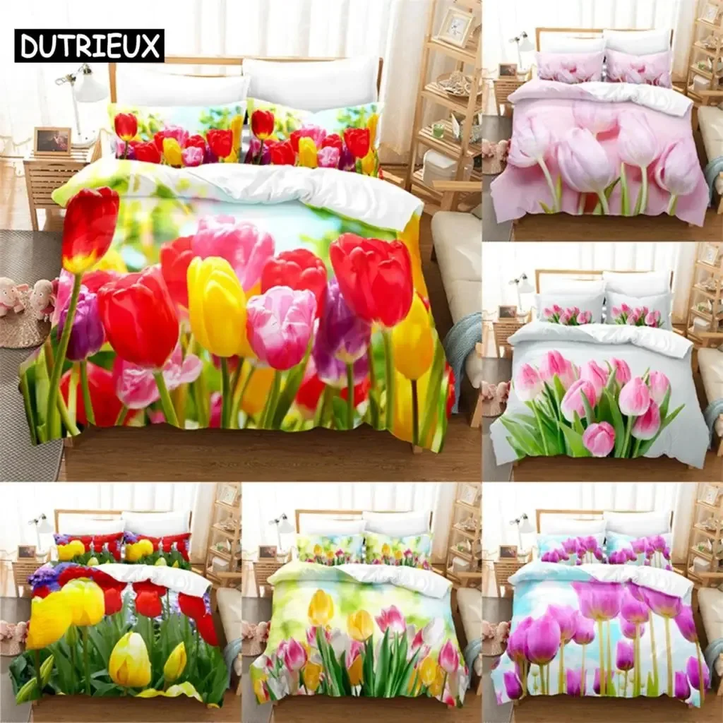 Tulip Duvet Cover Set Double bed 3D Flower Quilt Cover King Bedding Sets Twin Size Single
Tulip Duvet Cover Set Double bed 3D Flower Quilt Cover King Bedding Sets Twin Size Single