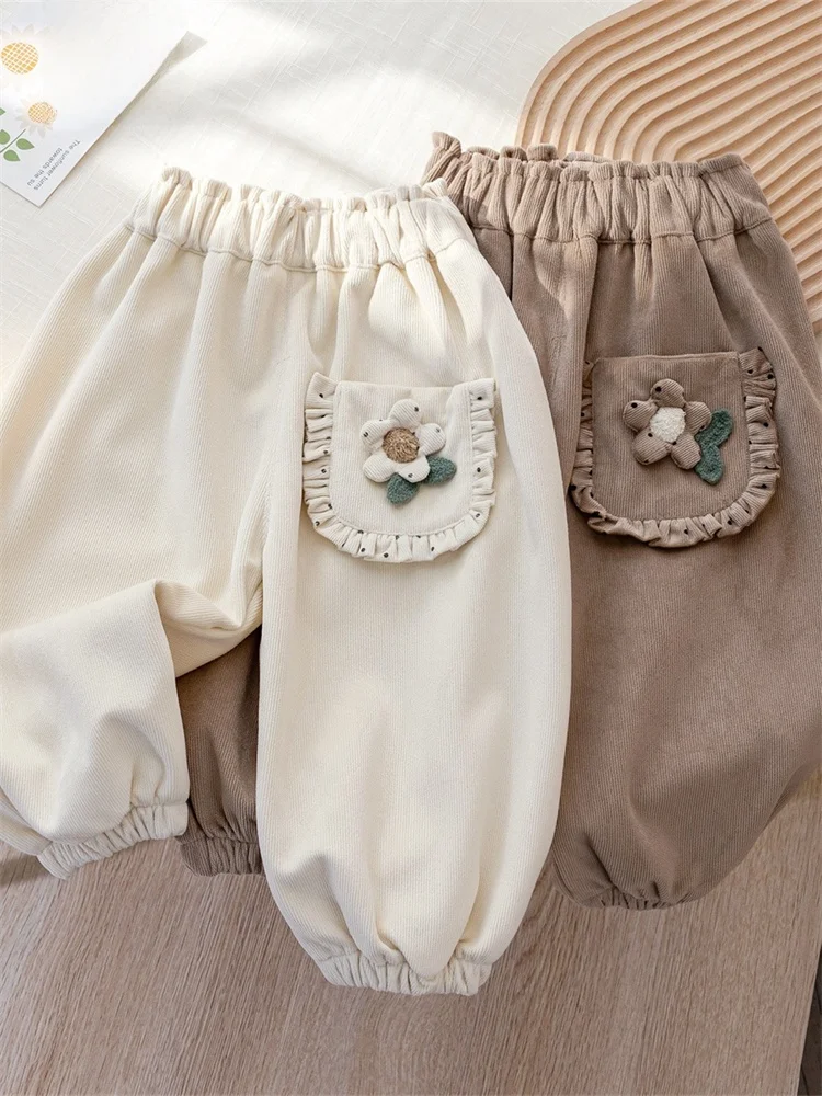 Autumn Casual Pants for Baby Girls with 3D Flower Lace Hem Korean Style Fashionable Floral Baby Spring New All-Match Lon...
Autumn Casual Pants for Baby Girls with 3D Flower Lace Hem Korean Style Fashionable Floral Baby Spring New All-Match Lon...
