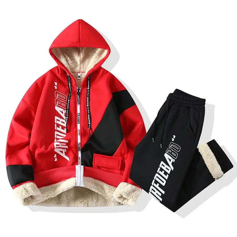 2024 Winter Lambwool Thick Warm Suit Men Sports Printed Fleece Cardigan Pants Running 2 Piece Set Male High Street Sportwear Man
2024 Winter Lambwool Thick Warm Suit Men Sports Printed Fleece Cardigan Pants Running 2 Piece Set Male High Street Sportwear Man