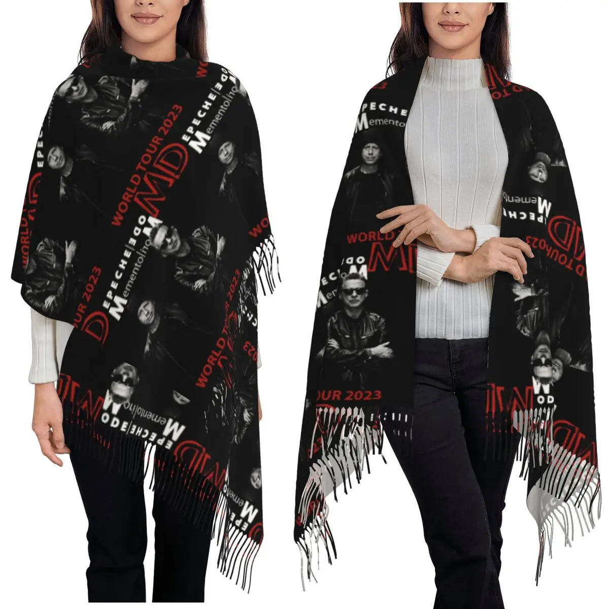 Electronic Rock Band Depeche Cool Mode Scarf Tassel Scarves Women Soft Warm Shawls and Wraps Large Fall Winter Shawl Wrap
Electronic Rock Band Depeche Cool Mode Scarf Tassel Scarves Women Soft Warm Shawls and Wraps Large Fall Winter Shawl Wrap