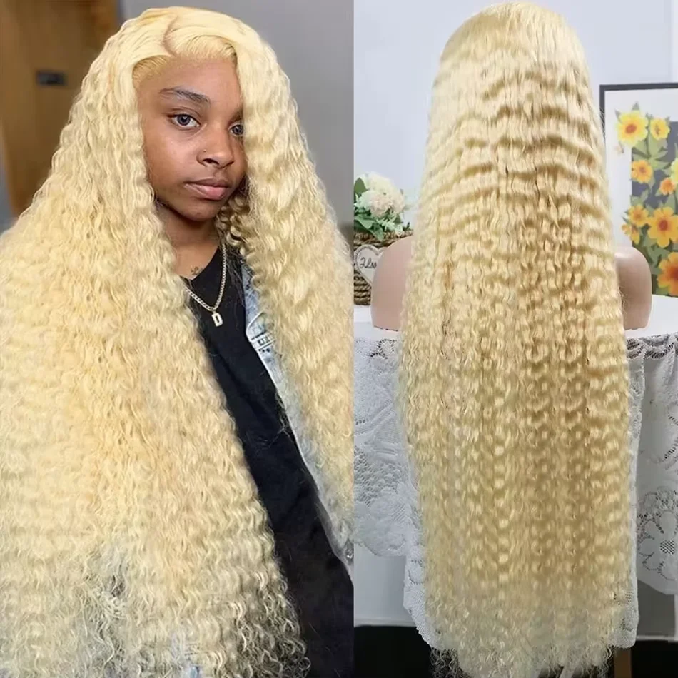 613 Kinky Curly Wigs Human Hair Deep Wave Brazilian Hair Curly Human Hair Wigs Blonde Wig 13x4 Lace Human Hair Wigs 200 Density
613 Kinky Curly Wigs Human Hair Deep Wave Brazilian Hair Curly Human Hair Wigs Blonde Wig 13x4 Lace Human Hair Wigs 200 Density