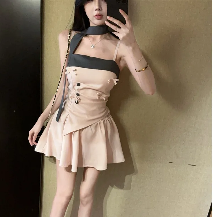 Spicy Girl Pure Desire, топ без рукавов с нерегулярным узлом, анти-легкая юбка, летний комплект, женский костюм Faion 2025 
Spicy Girl Pure Desire, топ без рукавов с нерегулярным узлом, анти-легкая юбка, летний комплект, женский костюм Faion 2025