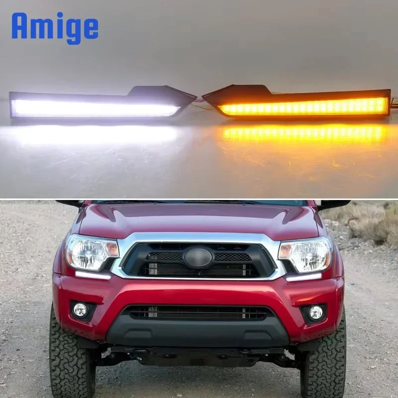 Автомобильные светодиодные DRL 12 В дневные фонари для Toyota Tacoma 2011-2013 2014 2015 желтый указатель поворота дневные ходовые фары авто дальние фары
Автомобильные светодиодные DRL 12 В дневные фонари для Toyota Tacoma 2011-2013 2014 2015 желтый указатель поворота дневные ходовые фары авто дальние фары