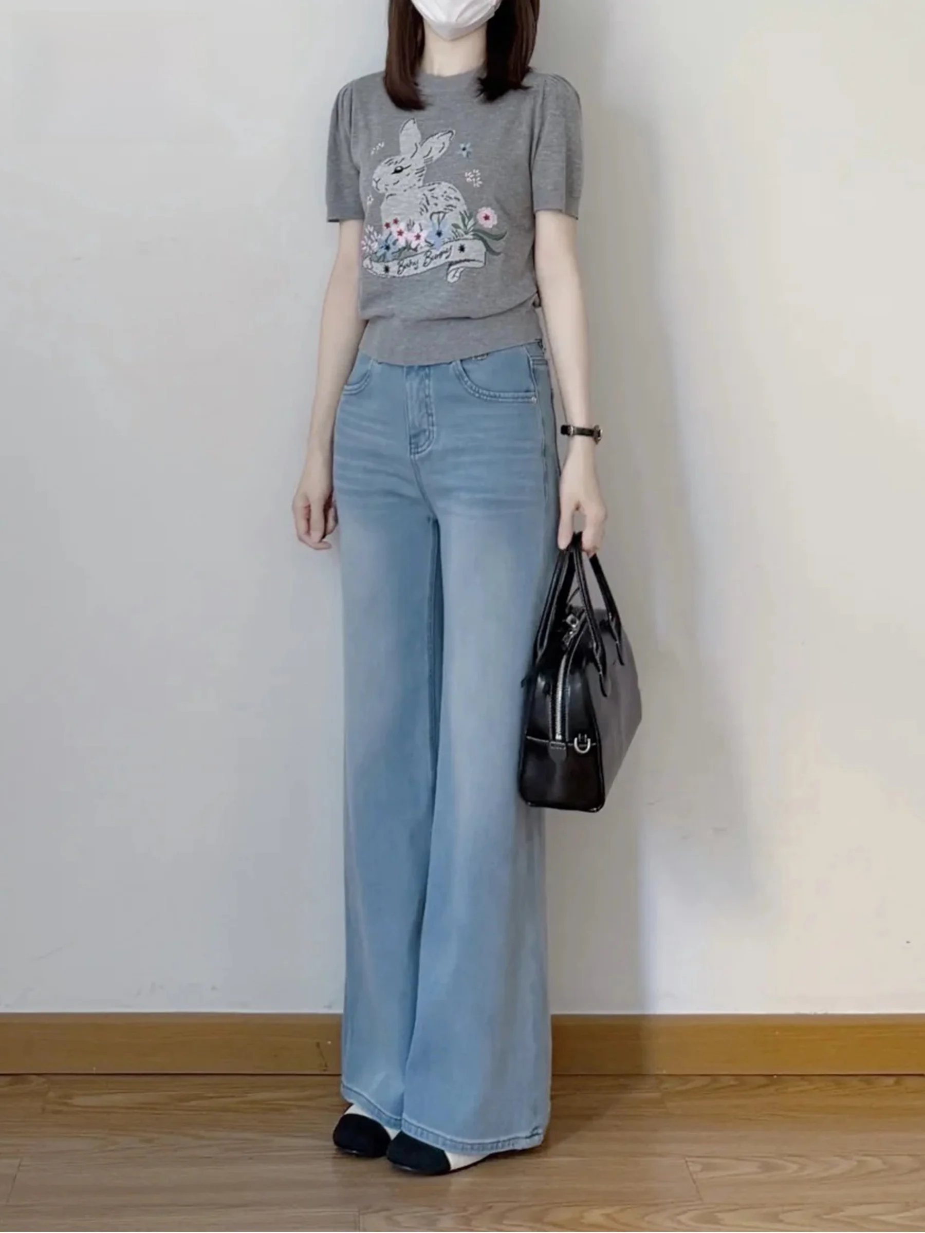 Light Wash American Retro Bell Bottom Jeans Women's High Waist Summer Loose Fit Casual Denim Pants mid Stretch High Waist
Light Wash American Retro Bell Bottom Jeans Women's High Waist Summer Loose Fit Casual Denim Pants mid Stretch High Waist