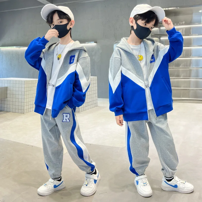 Boys Spring Autumn Clothing Sets 2022 New Fashion Hooded Patchwork Letters Print 2 Pieces Children's Outfits Teenager Clothes
Boys Spring Autumn Clothing Sets 2022 New Fashion Hooded Patchwork Letters Print 2 Pieces Children's Outfits Teenager Clothes