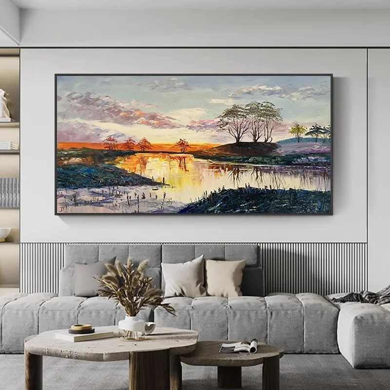 OQ100% Handmade Oil Painting On Canvas Modern Abstract Impression Landscape Picture Wall Art Living Room Home Decoration Unframe
OQ100% Handmade Oil Painting On Canvas Modern Abstract Impression Landscape Picture Wall Art Living Room Home Decoration Unframe