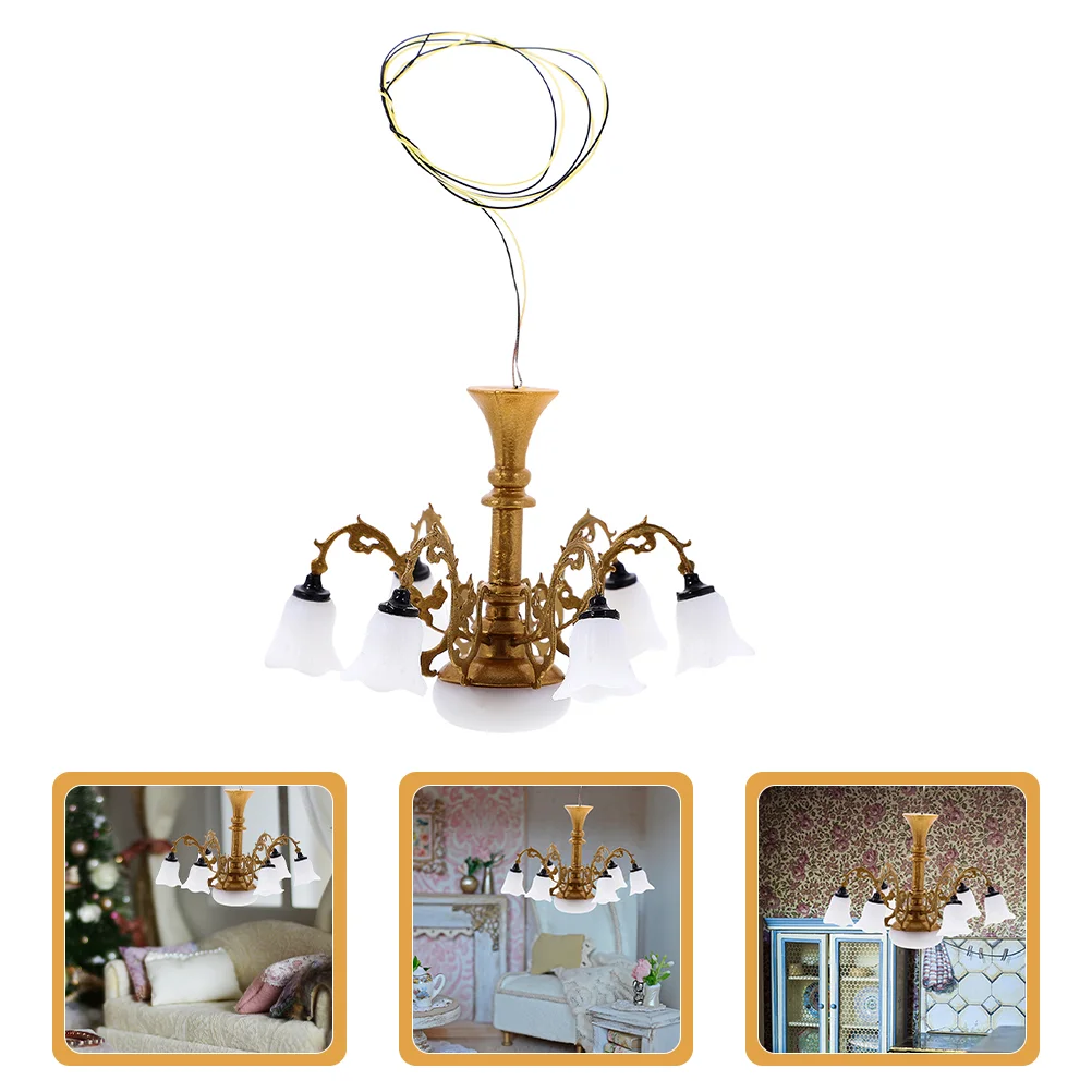 Model Chandelier Ceiling Light Mini Furniture House Supply Lamp Metal Accessory Tiny
Model Chandelier Ceiling Light Mini Furniture House Supply Lamp Metal Accessory Tiny