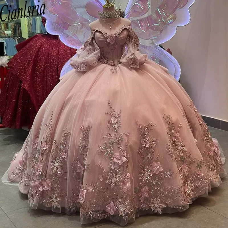 Luxury Quinceanera Dresses Shiny Pink Appliques Vestidos De 15 Anos Corset Back Court Train Formal Birthday Party
Luxury Quinceanera Dresses Shiny Pink Appliques Vestidos De 15 Anos Corset Back Court Train Formal Birthday Party