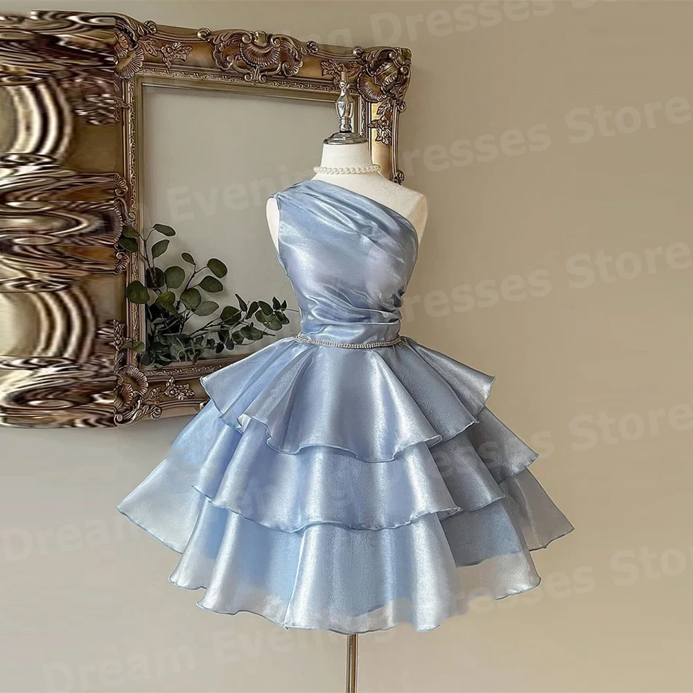Sexy Mini A Line Women's One Shoulder Sleeveless Evening Dresses Customized Graduation Prom Gowns Vestidos Para Mujer Elegantes
Sexy Mini A Line Women's One Shoulder Sleeveless Evening Dresses Customized Graduation Prom Gowns Vestidos Para Mujer Elegantes