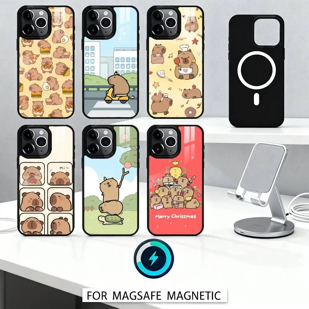C-Cute C-Cartoon Capybara Phone Case Magnetic For iPhone17 16 15 14 13 12 Pro Max For Magsafe Wireless Charging Cover
C-Cute C-Cartoon Capybara Phone Case Magnetic For iPhone17 16 15 14 13 12 Pro Max For Magsafe Wireless Charging Cover