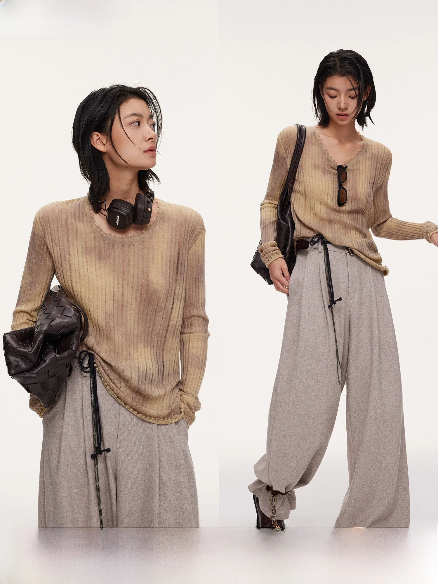 JCCC Shadow Gradient Wool Blend Slim Fit Pullover Base Shirt Long Sleeve U-Neck Knitted Top for Women Winter Warm Style
JCCC Shadow Gradient Wool Blend Slim Fit Pullover Base Shirt Long Sleeve U-Neck Knitted Top for Women Winter Warm Style