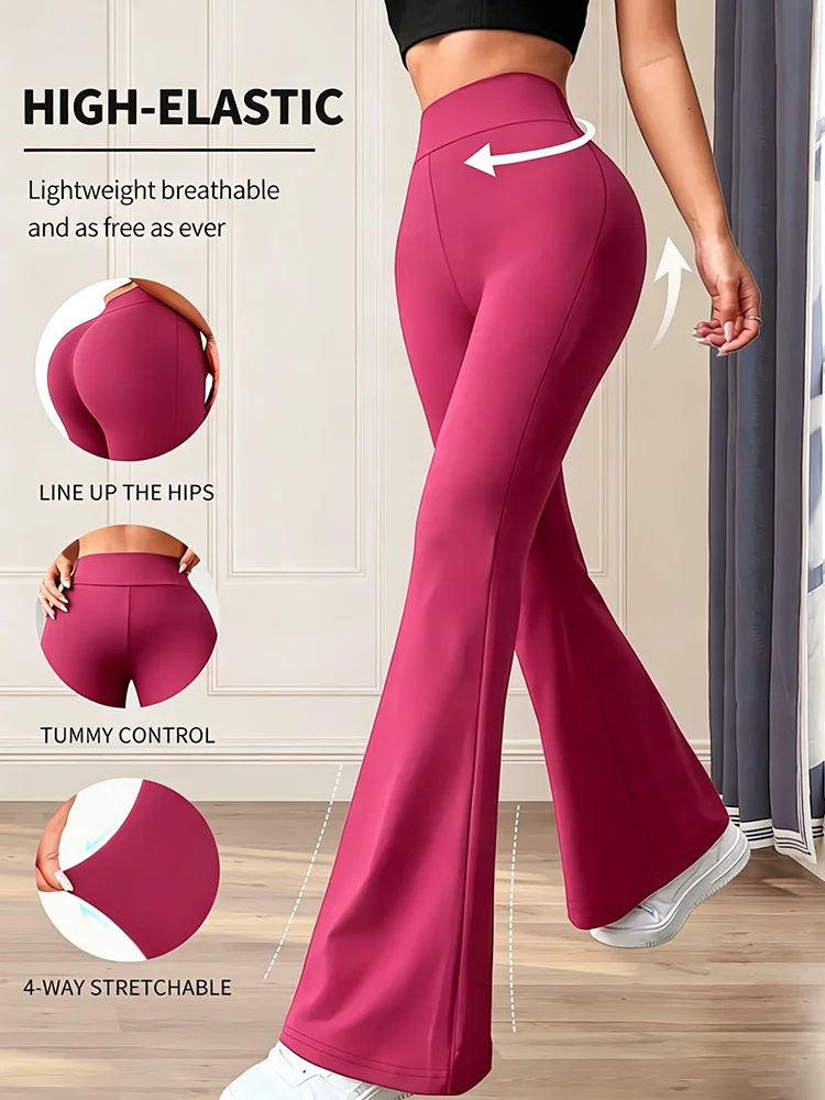 High-waisted flared yoga pants for women, suitable for outerwear, enhancing buttocks shape, for running, exercising and fitness.
High-waisted flared yoga pants for women, suitable for outerwear, enhancing buttocks shape, for running, exercising and fitness.