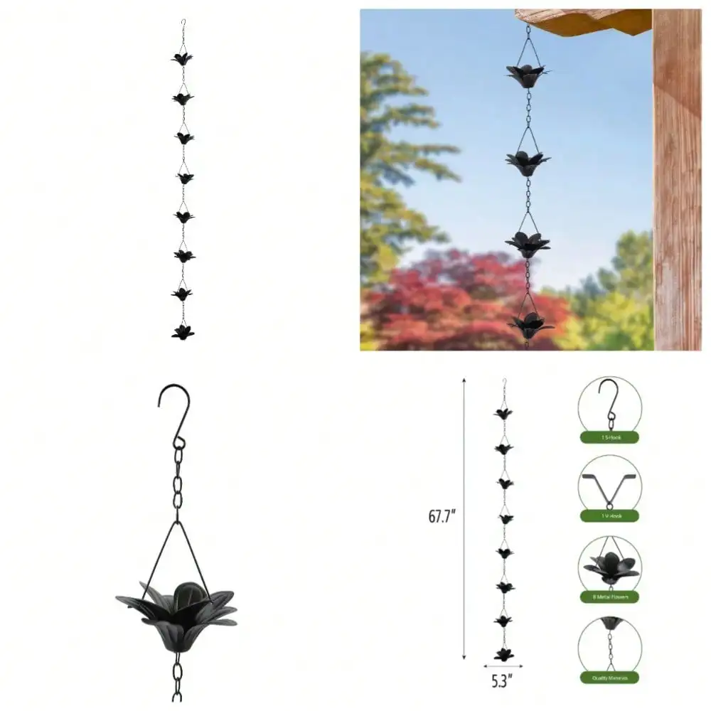 Weather-Resistant Rain Chain For Outdoor Garden Decoration
Weather-Resistant Rain Chain For Outdoor Garden Decoration