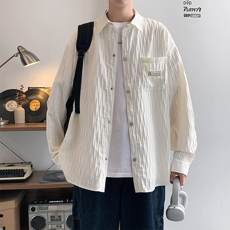Casual Long Sleeve Shirt Men's Streetwear Fashion Blouse Streetdress Hombre Male Clothing Spring Summer Camisa Men's Shirts New
Casual Long Sleeve Shirt Men's Streetwear Fashion Blouse Streetdress Hombre Male Clothing Spring Summer Camisa Men's Shirts New