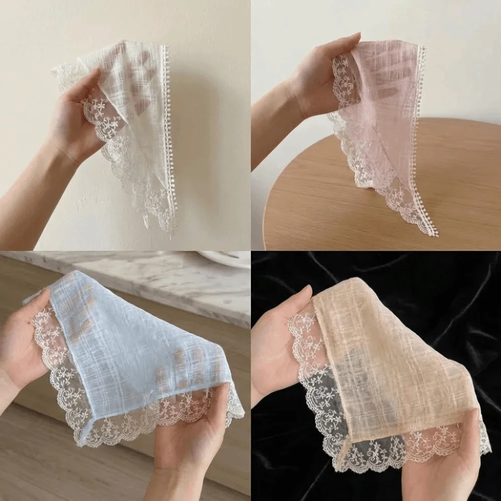 Vintage Lace Scarf Headband Flower Colorful Triangle Headscarf Exquisite Korean Style French-style Hair Scarf Parties Makeup
Vintage Lace Scarf Headband Flower Colorful Triangle Headscarf Exquisite Korean Style French-style Hair Scarf Parties Makeup
