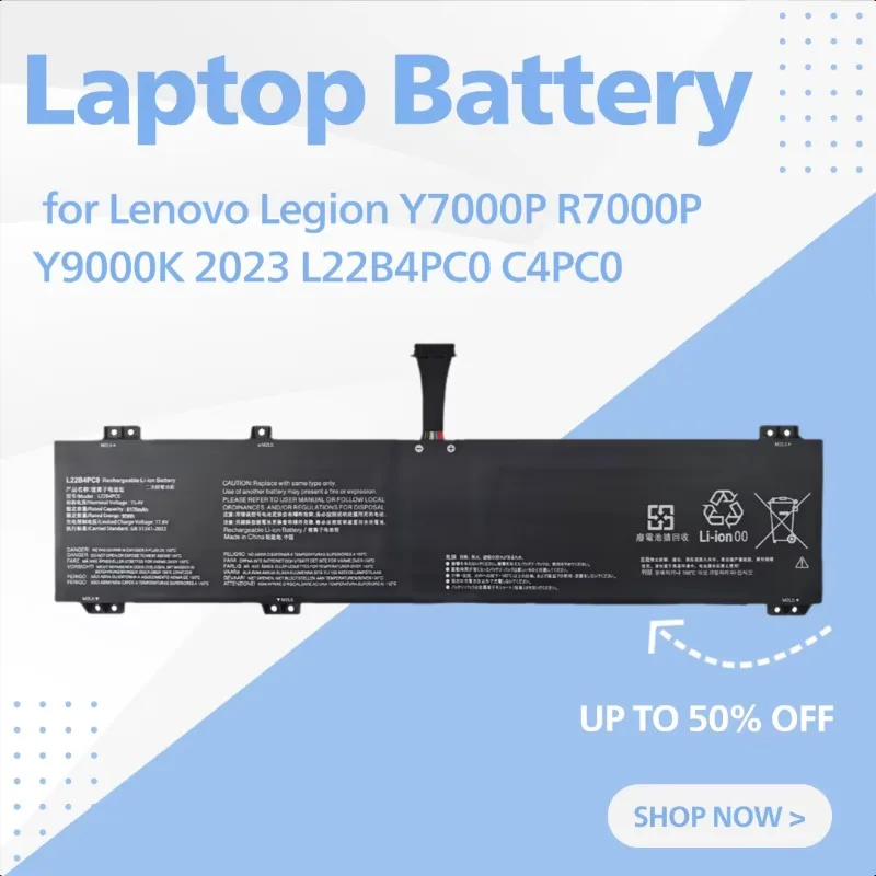 Laptop Battery for Lenovo Legion Y7000P R7000P Y9000K 2023 L22B4PC0 C4PC0
Laptop Battery for Lenovo Legion Y7000P R7000P Y9000K 2023 L22B4PC0 C4PC0