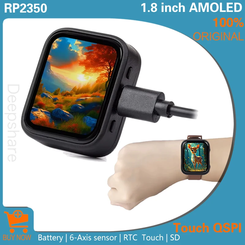 Durable-For Deepseek AI Voice Chat Watch ESP32 S3 Development Board 1.8 Inch AMOLED Touchscreen 368X 448 Pet smart collar
Durable-For Deepseek AI Voice Chat Watch ESP32 S3 Development Board 1.8 Inch AMOLED Touchscreen 368X 448 Pet smart collar