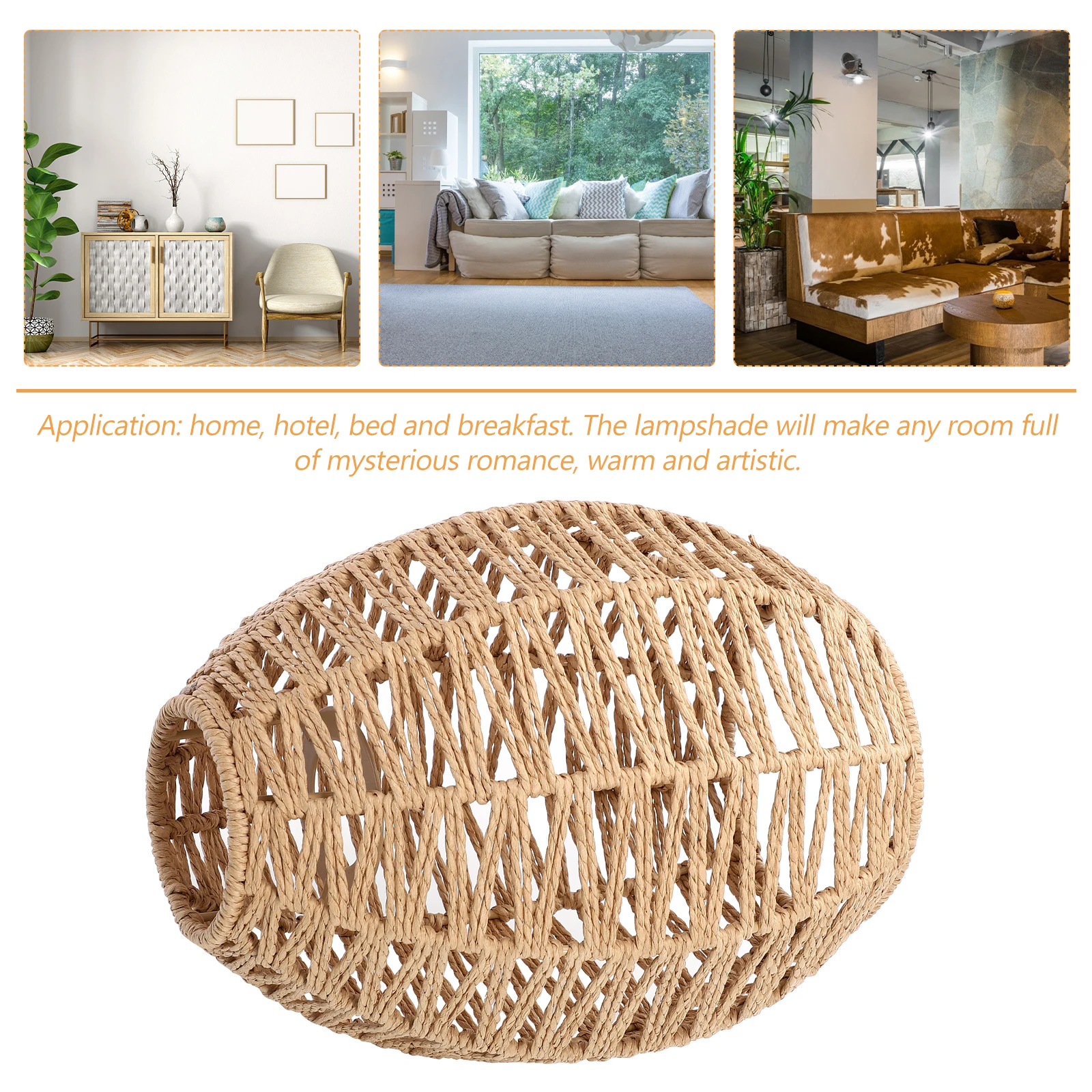 Woven Lampshade Pendant Light Handmade Handmade Lampshade Iron Khaki Rope Cover Wicker Fixture Bulbs Hanging Lamp Cover
Woven Lampshade Pendant Light Handmade Handmade Lampshade Iron Khaki Rope Cover Wicker Fixture Bulbs Hanging Lamp Cover