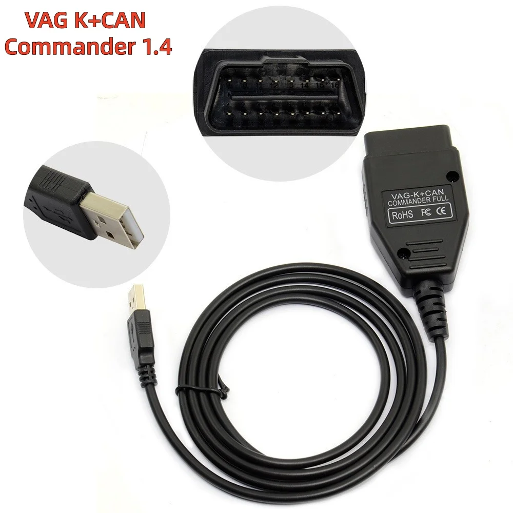 VAG K+CAN Commander 1.4 OBD2 Cable FT232 PIC18F25K80 Car Diagnostic Scanner K Line ECU Programmer For VW Audi Seat Skoda
VAG K+CAN Commander 1.4 OBD2 Cable FT232 PIC18F25K80 Car Diagnostic Scanner K Line ECU Programmer For VW Audi Seat Skoda