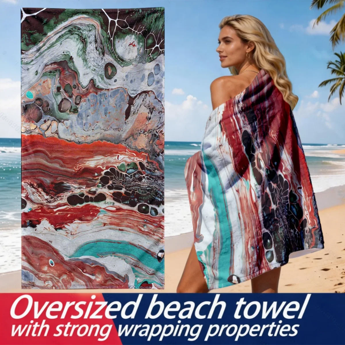 1pcs Fluid marble texture pattern polyester microfiber beach towel is highly absorbent, suitable for swimming and beach outings
1pcs Fluid marble texture pattern polyester microfiber beach towel is highly absorbent, suitable for swimming and beach outings