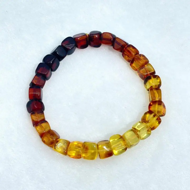 Natural Amber Bracelet Women Healing Gemstone Fine Jewelry Genuine Baltic Amber Rainbow Colored Gradient Square Beads Bracelets
Natural Amber Bracelet Women Healing Gemstone Fine Jewelry Genuine Baltic Amber Rainbow Colored Gradient Square Beads Bracelets