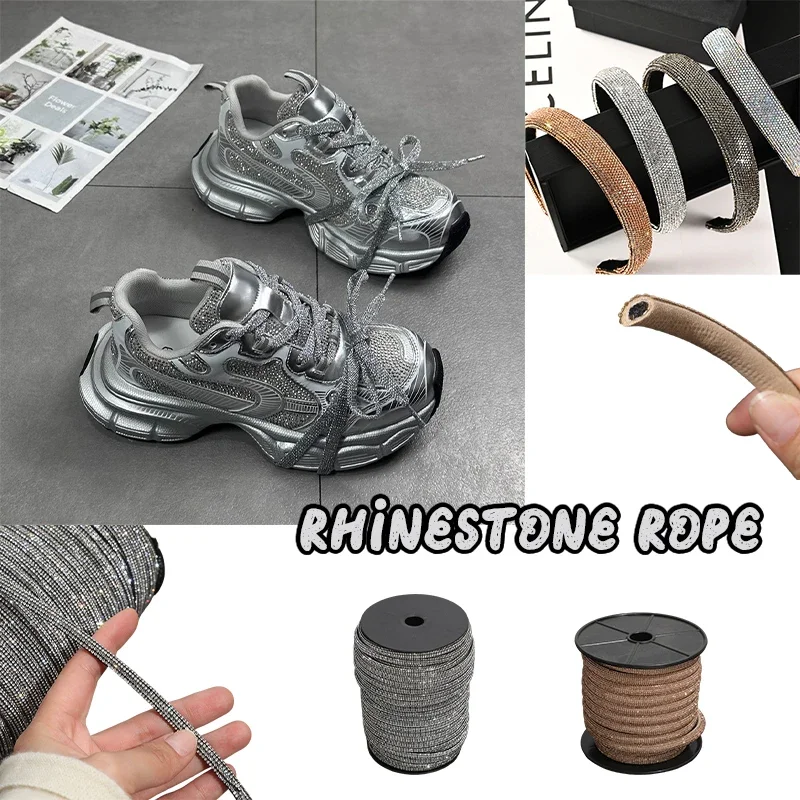Crystal Rhinestone Cord Bling Bling Soft Tube Shoelace Trim for Diy Trouser Hoodie Drawstring Aglets Craft
Crystal Rhinestone Cord Bling Bling Soft Tube Shoelace Trim for Diy Trouser Hoodie Drawstring Aglets Craft