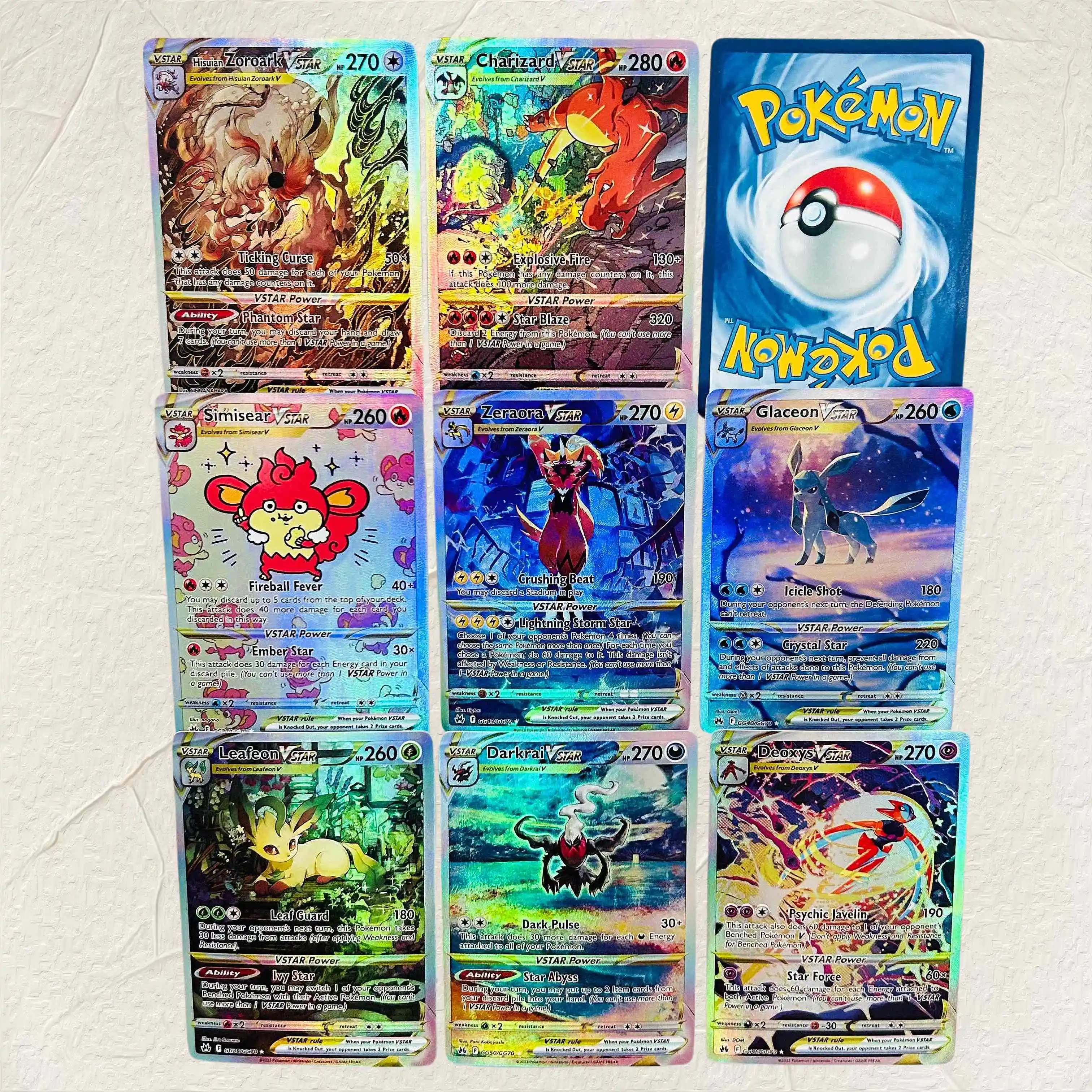 DIY Pokemon 8Pcs (Leafeon Glaceon) Holographic Texture Cards English Version Perfect Condition Classic Anime Collectible TCG
DIY Pokemon 8Pcs (Leafeon Glaceon) Holographic Texture Cards English Version Perfect Condition Classic Anime Collectible TCG