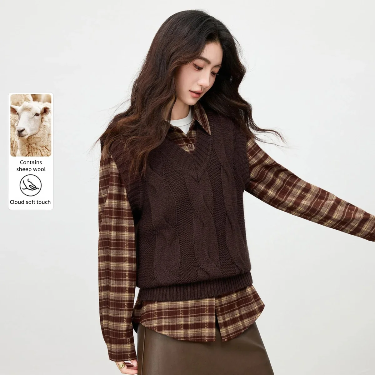 SENTUBILA женский свитер, жилет, осень 2022, шерстяной пуловер с v-образным вырезом, вязаный пуловер, жилет с узором, простой топ без рукавов W53JB4041
SENTUBILA женский свитер, жилет, осень 2022, шерстяной пуловер с v-образным вырезом, вязаный пуловер, жилет с узором, простой топ без рукавов W53JB4041