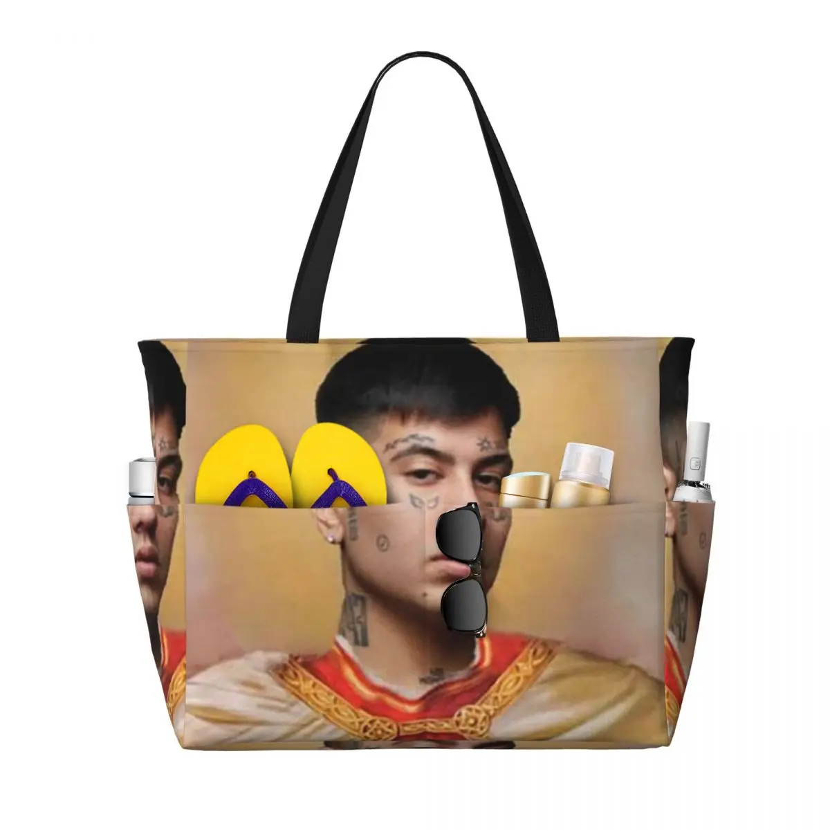 Duki Rapper Rockstar Music Beach Tote Bag Sport Gym Yoga Duffle Large Tote Bag Women Travel Bag Fitness bag
Duki Rapper Rockstar Music Beach Tote Bag Sport Gym Yoga Duffle Large Tote Bag Women Travel Bag Fitness bag