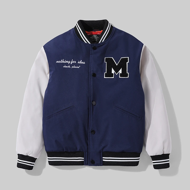 Модная детская бейсбольная куртка для мальчиков, теплая, утолщенная, из полиэфирного волокна, зимняя, новинка, с принтом, укороченная, Cleanfit
Модная детская бейсбольная куртка для мальчиков, теплая, утолщенная, из полиэфирного волокна, зимняя, новинка, с принтом, укороченная, Cleanfit